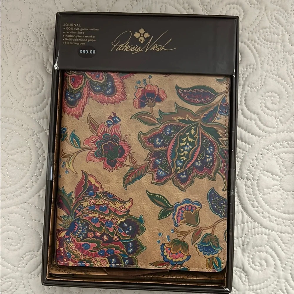 Patricia Nash Multicolor Floral Journal, Leather, New in box